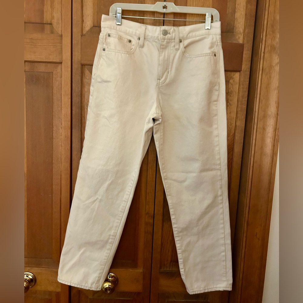 J CREWJ. Crew Women's Cream Colored Slouchy Boyfriend Jeans Size 27